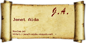 Jenet Aida névjegykártya